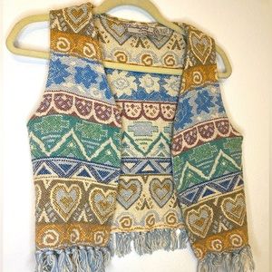 Vintage Women’s Vest, 70-80s Western Style size Medium- Southwest Canyon